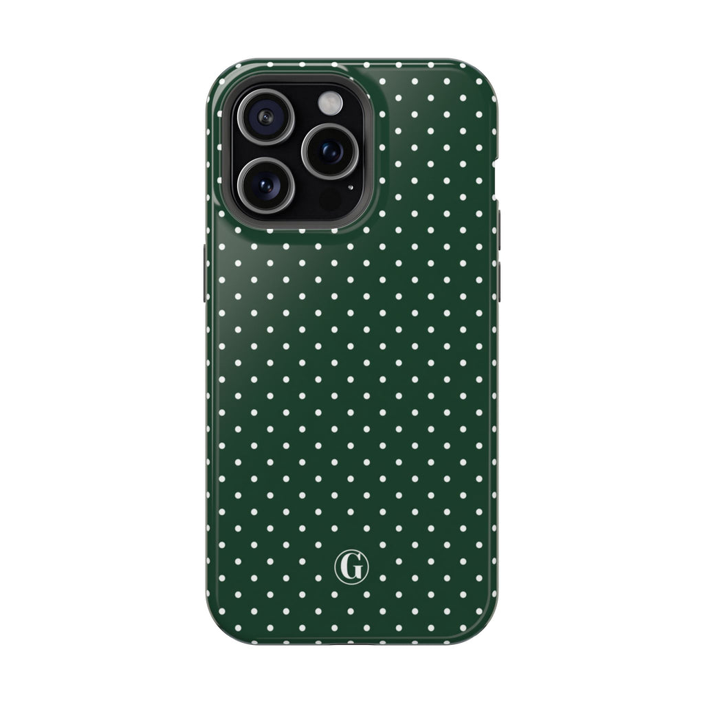 Emerald Green Polka Dots Phone Case