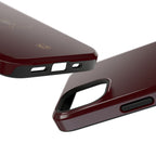 Burgundy 'Peace of Mind' Panther Phone Case