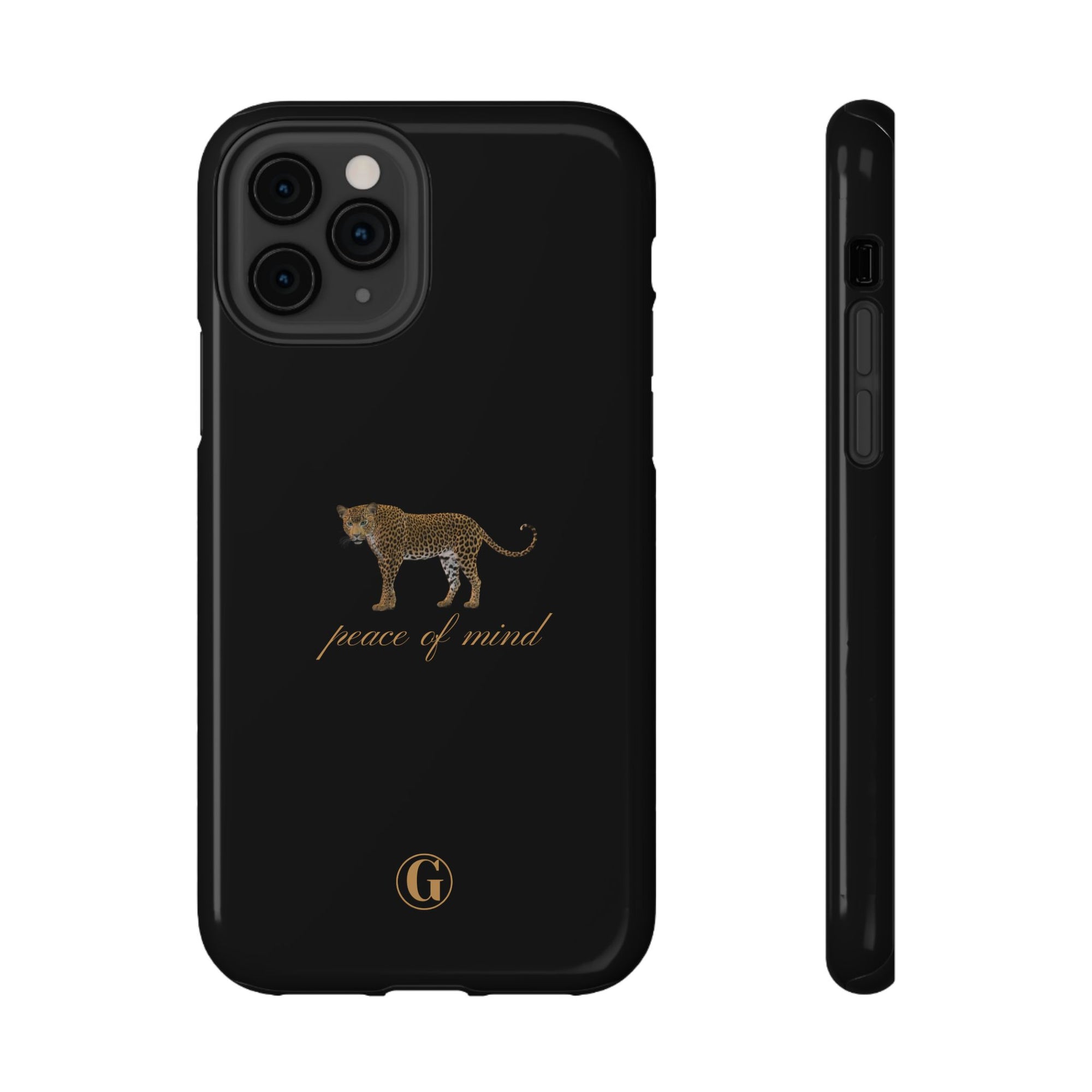 Black 'Peace of Mind' Panther Phone Case