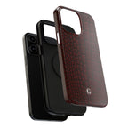 Burgundy Crocodile Print Phone Case