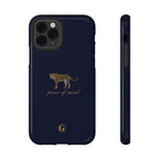 Navy Blue 'Peace of Mind' Panther Phone Case