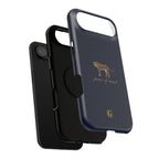 Navy Blue 'Peace of Mind' Panther Phone Case