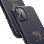 Navy Blue 'Peace of Mind' Panther Phone Case