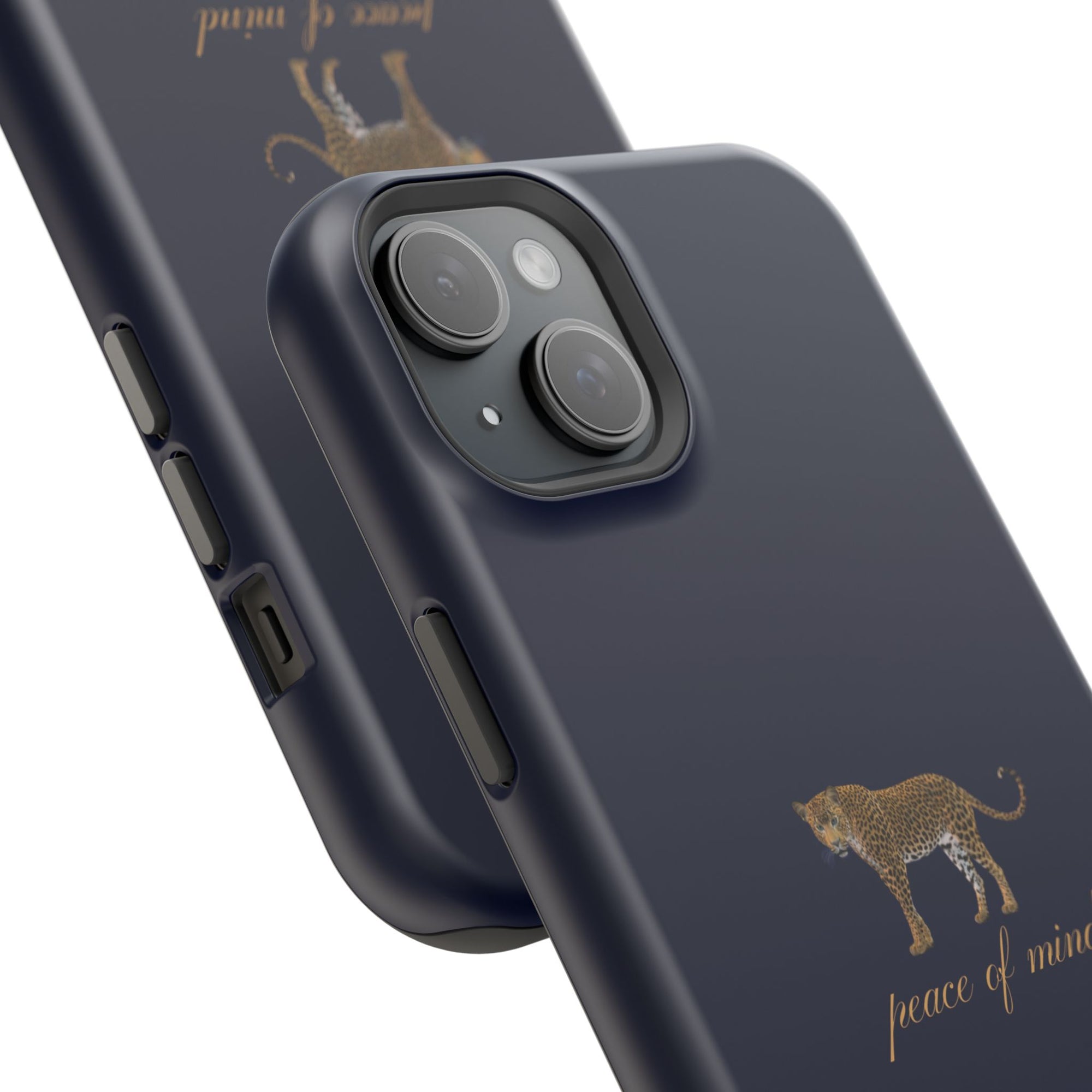 Navy Blue 'Peace of Mind' Panther Phone Case