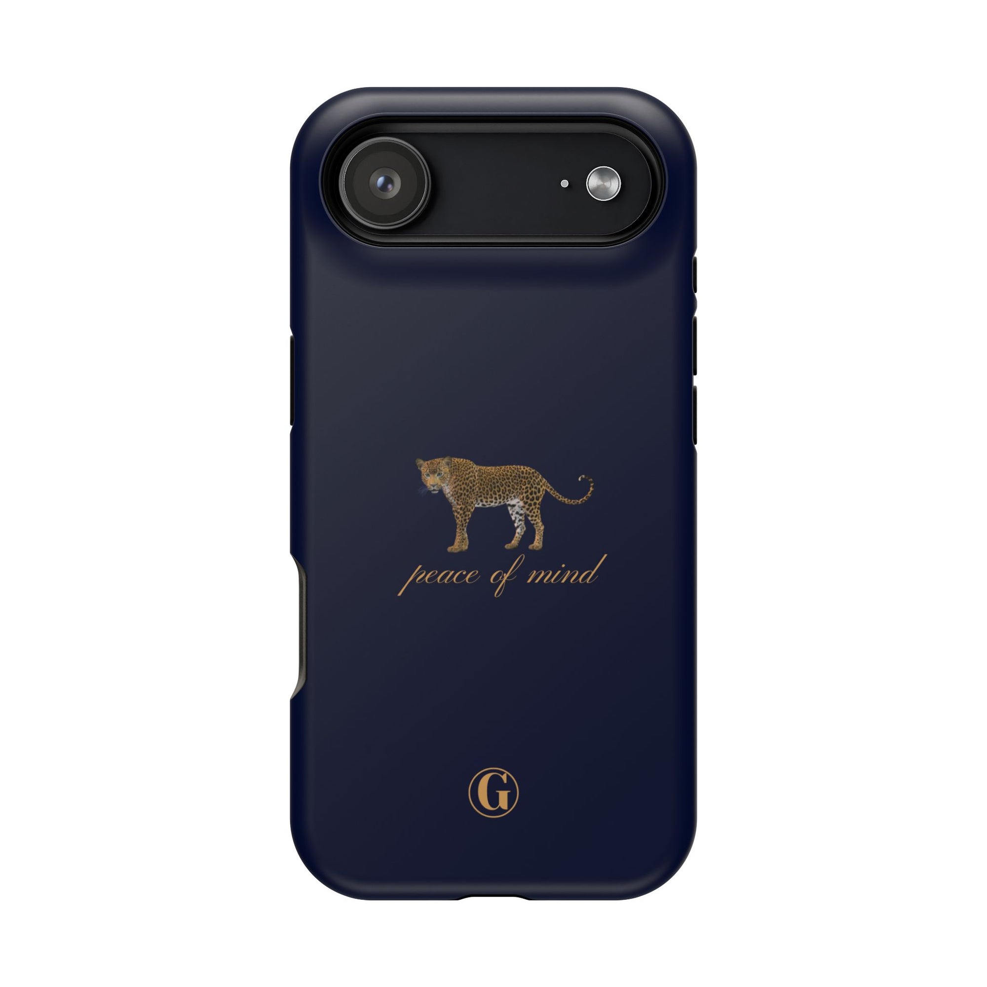 Navy Blue 'Peace of Mind' Panther Phone Case