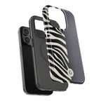 Zebra Print x Navy Blue Phone Case
