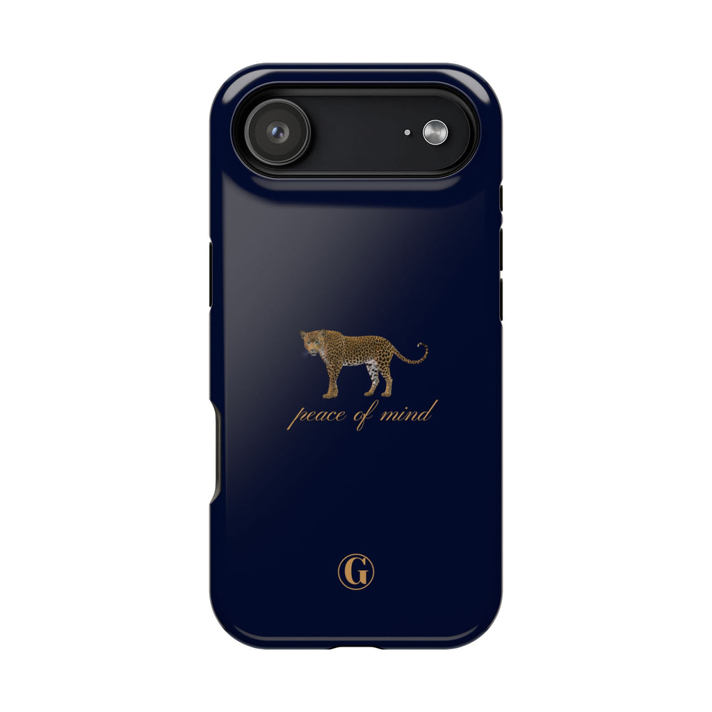 Navy Blue 'Peace of Mind' Panther Phone Case