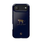 Navy Blue 'Peace of Mind' Panther Phone Case