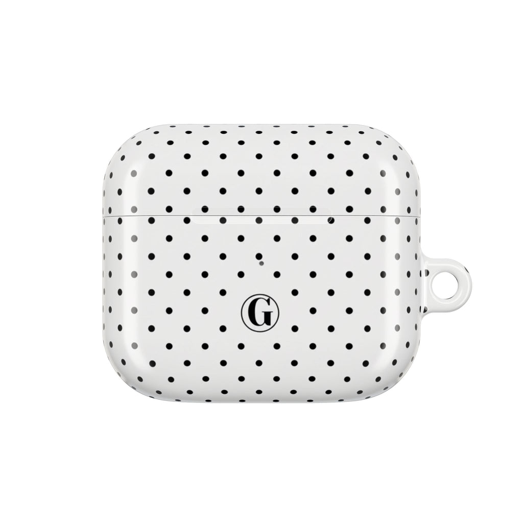 White Polka Dot AirPod Case