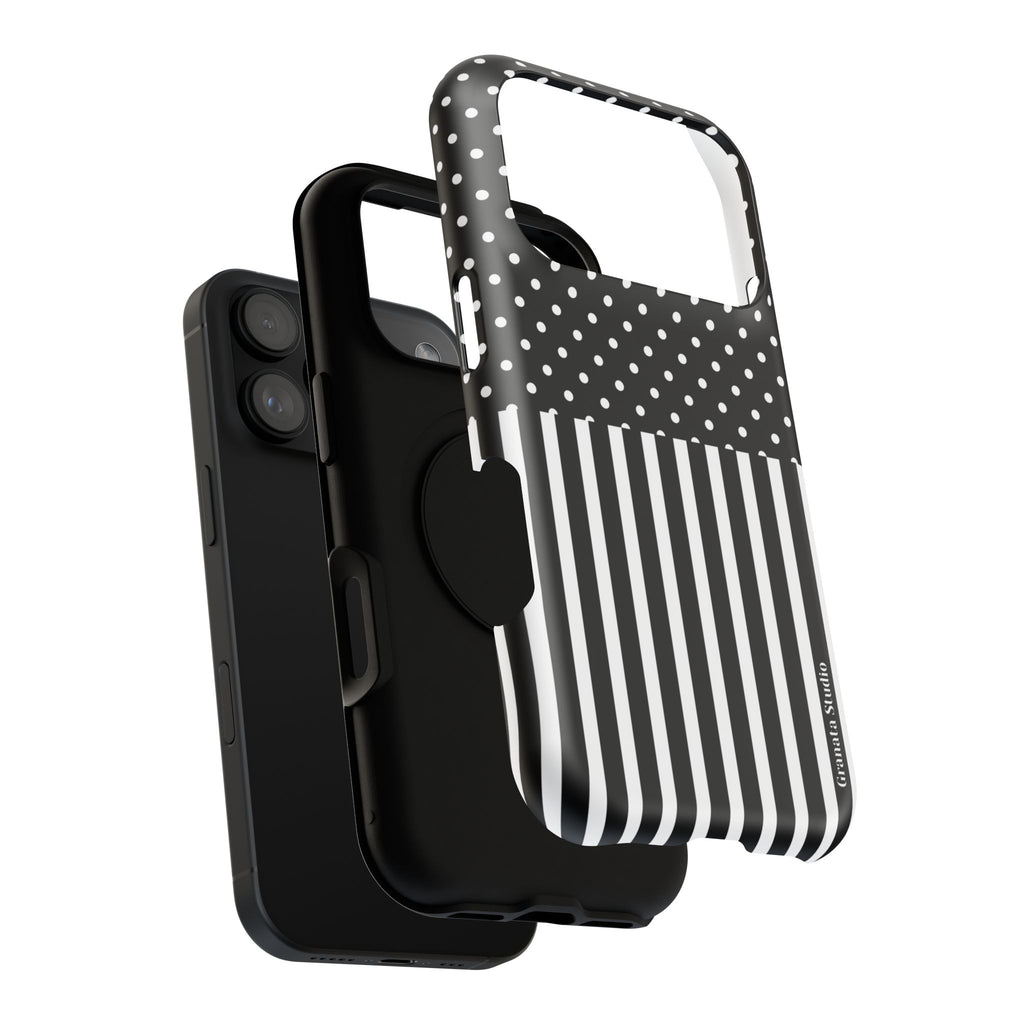 B&W Polka Dots x Stripes Phone Case