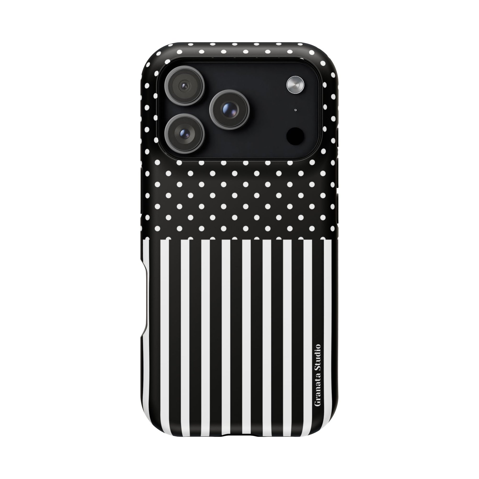 B&W Polka Dots x Stripes Phone Case