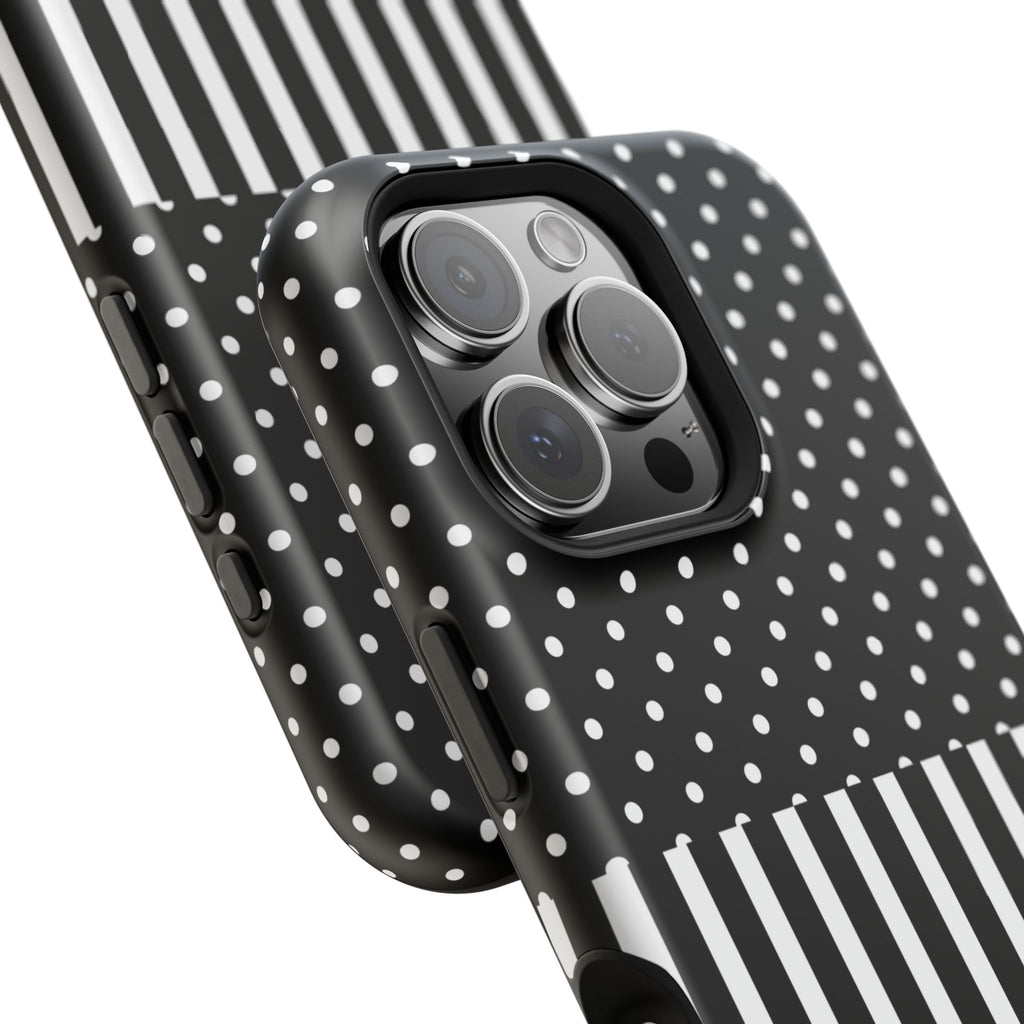 B&W Polka Dots x Stripes Phone Case