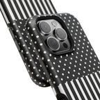 B&W Polka Dots x Stripes Phone Case
