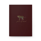 Hardcover Journal — 'Peace of Mind' Cheetah Burgundy