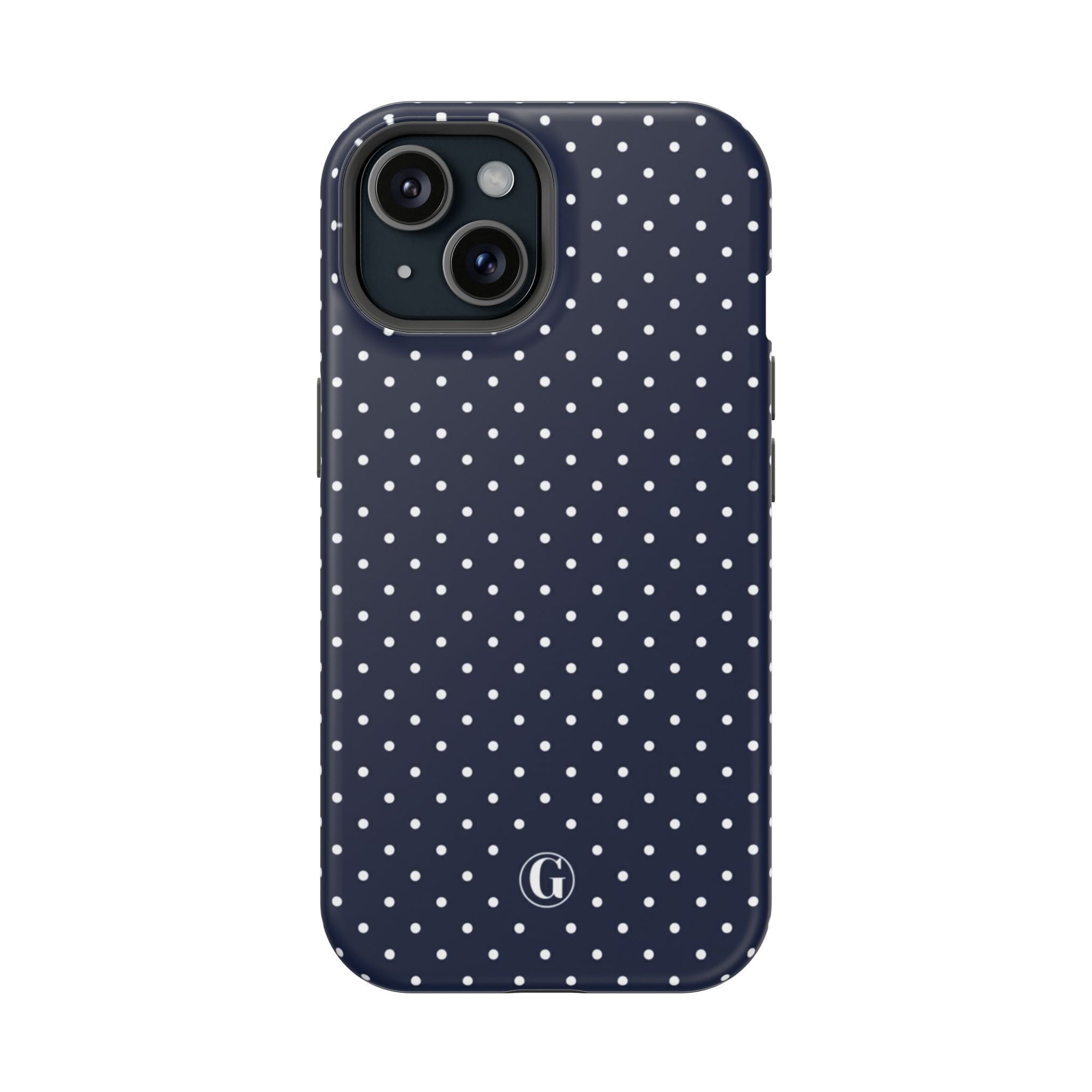 Navy Blue Polka Dots Phone Case