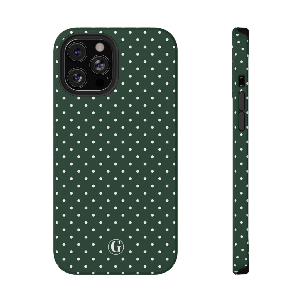Emerald Green Polka Dots Phone Case