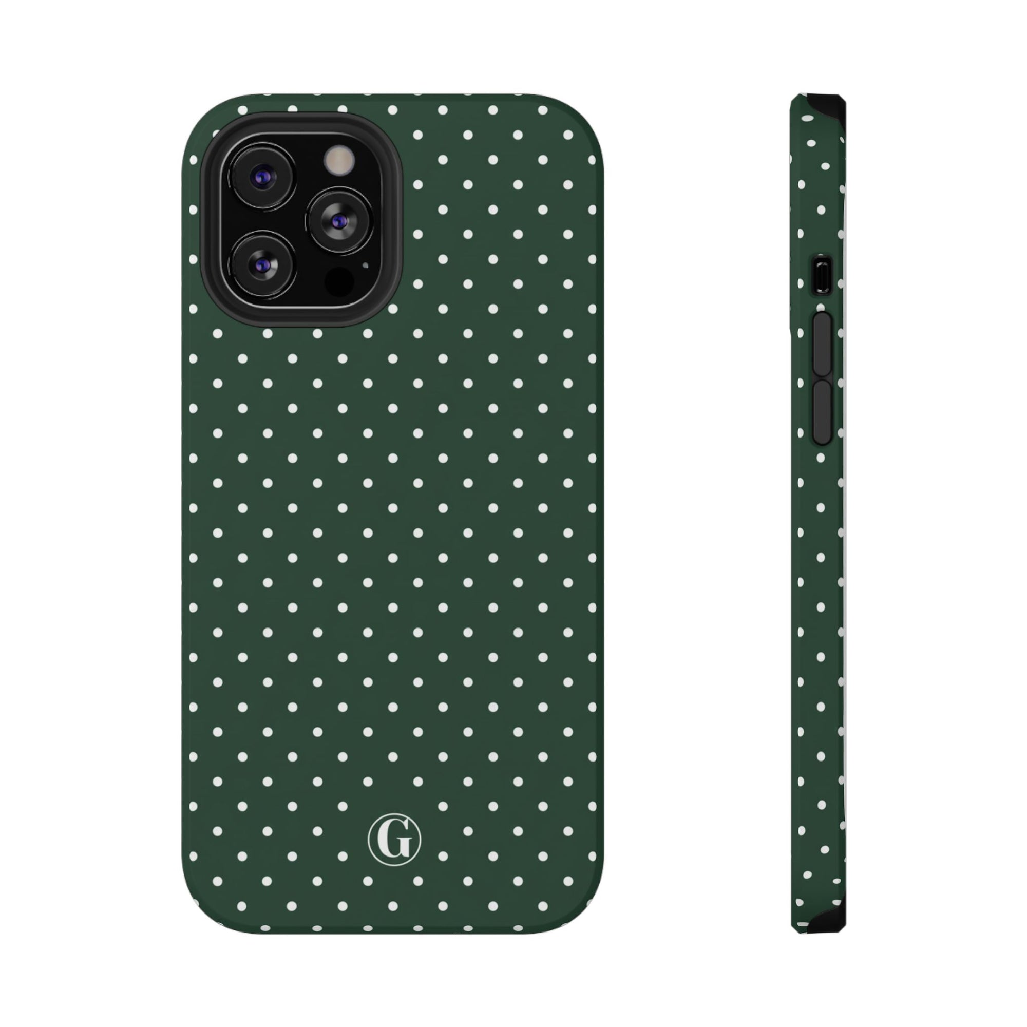 Emerald Green Polka Dots Phone Case