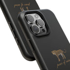 Black 'Peace of Mind' Panther Phone Case