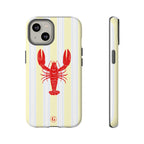 Yellow Stripes & Crawfish Phone Case