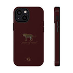 Burgundy 'Peace of Mind' Panther Phone Case