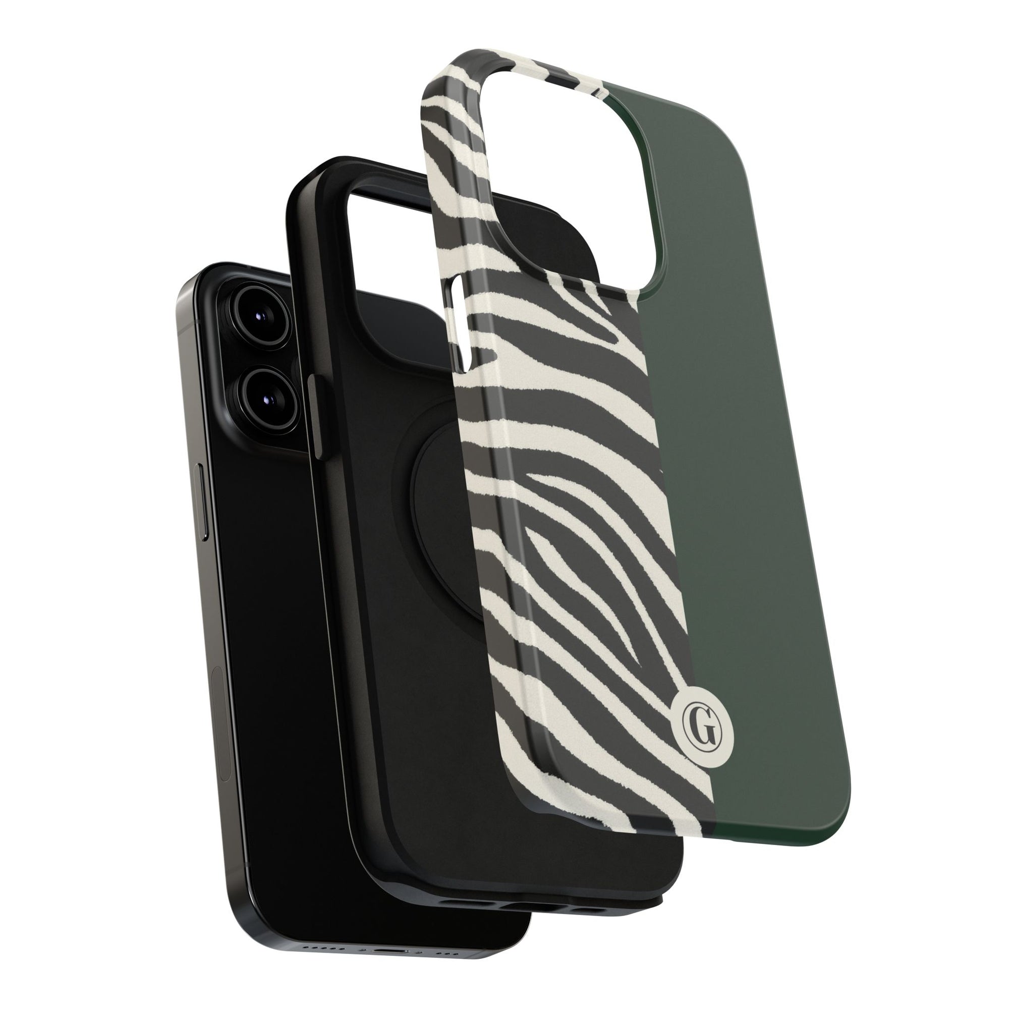 Zebra Print x Emerald Green Phone Case