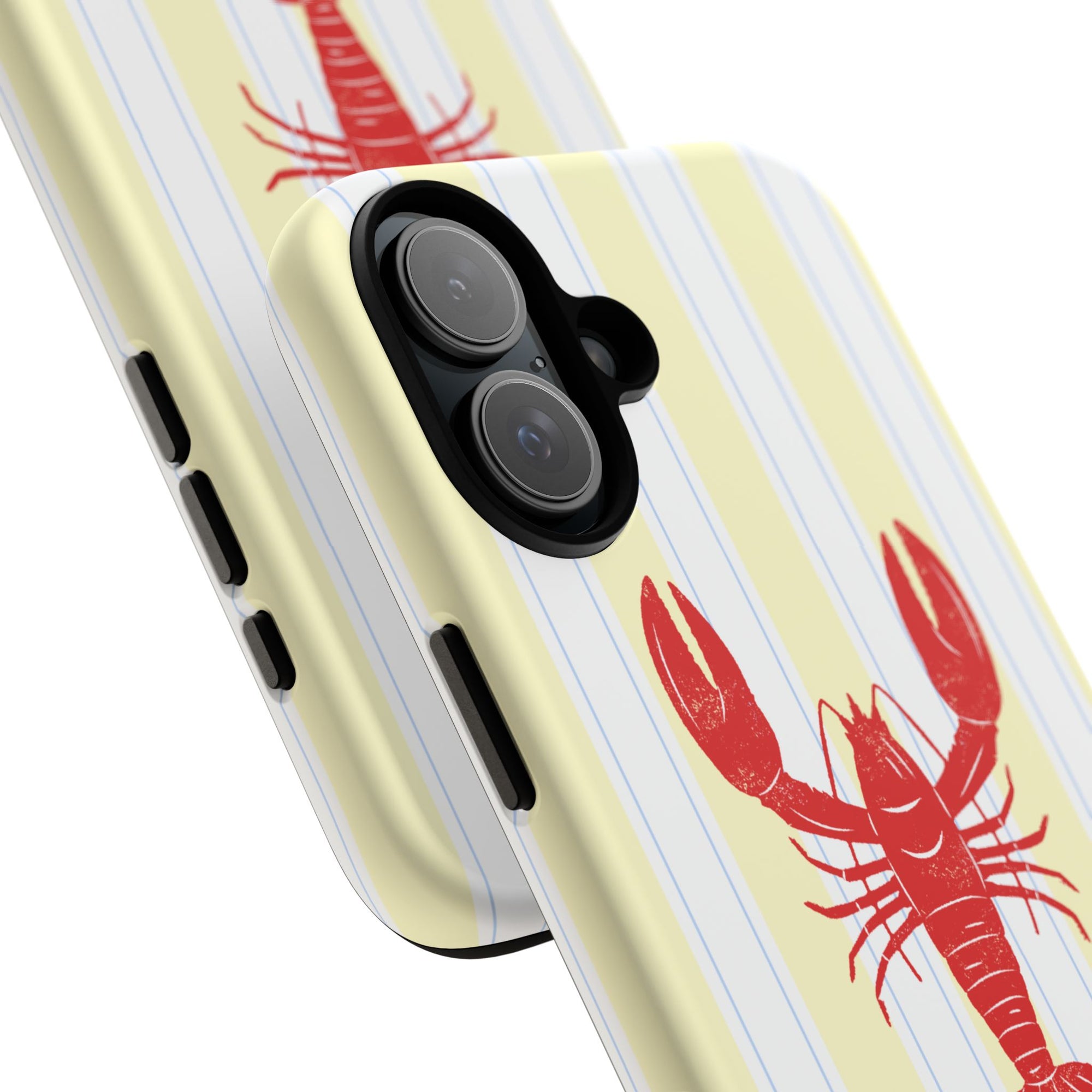 Yellow Stripes & Crawfish Phone Case