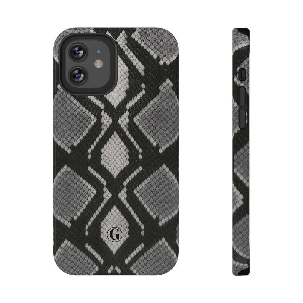 Grey Snakeskin Print Phone Case