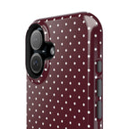 Burgundy Polka Dots Phone Case