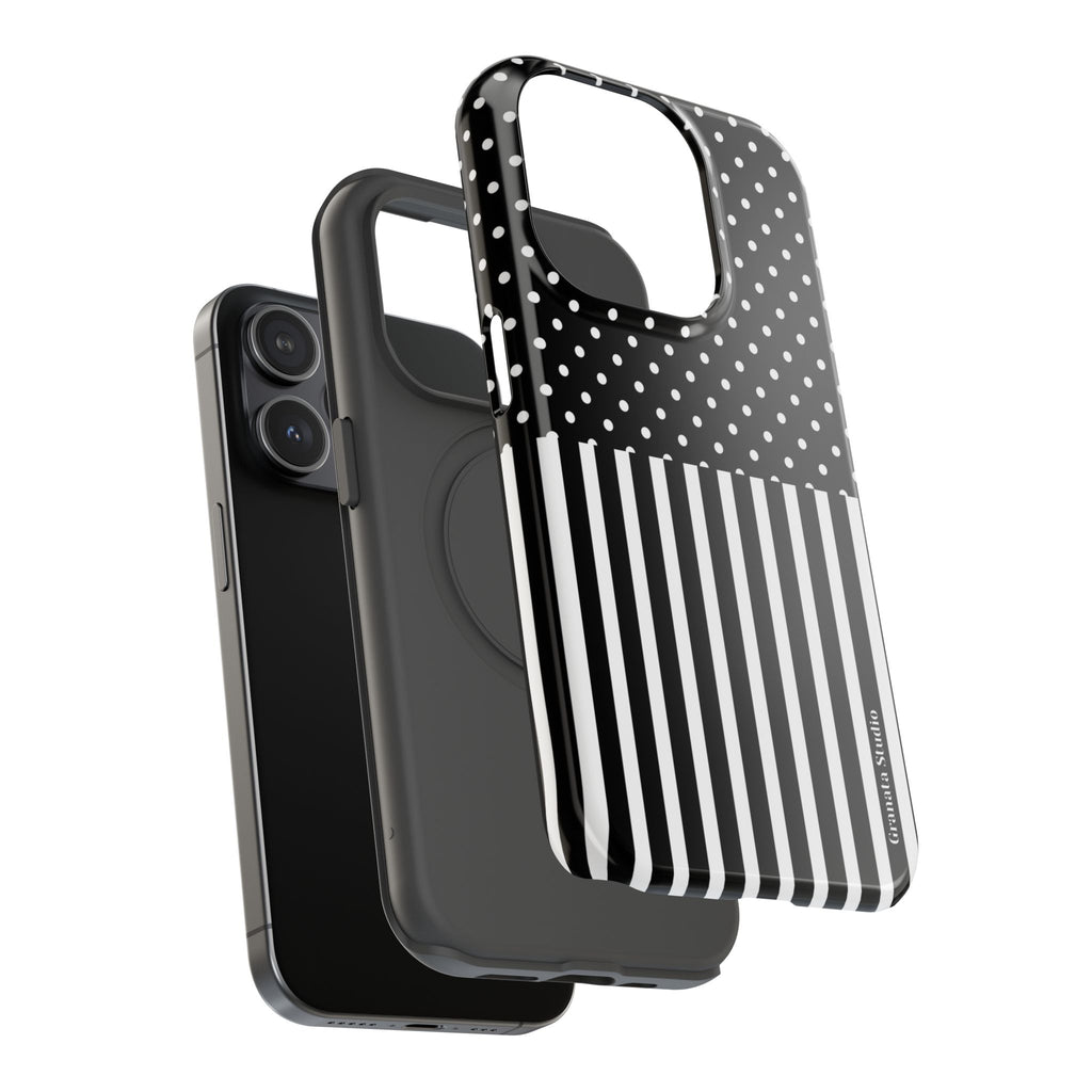 B&W Polka Dots x Stripes Phone Case