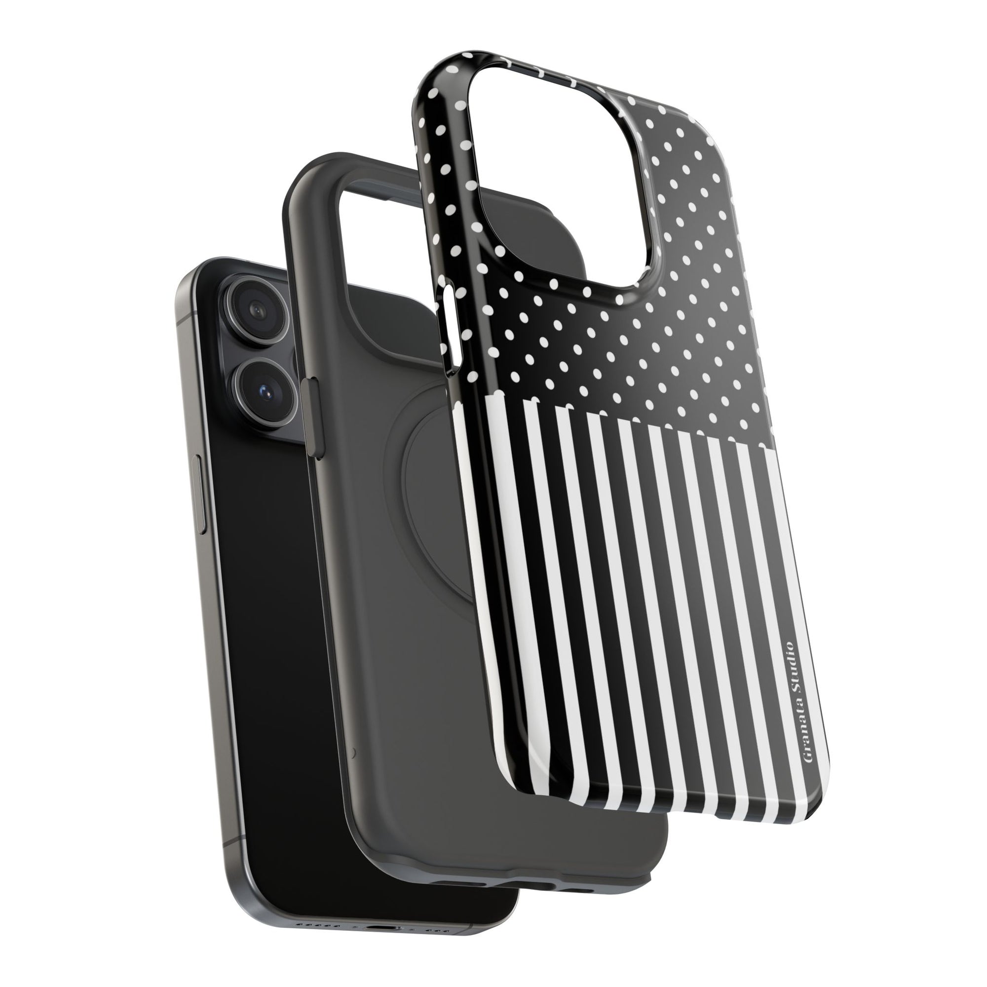 B&W Polka Dots x Stripes Phone Case