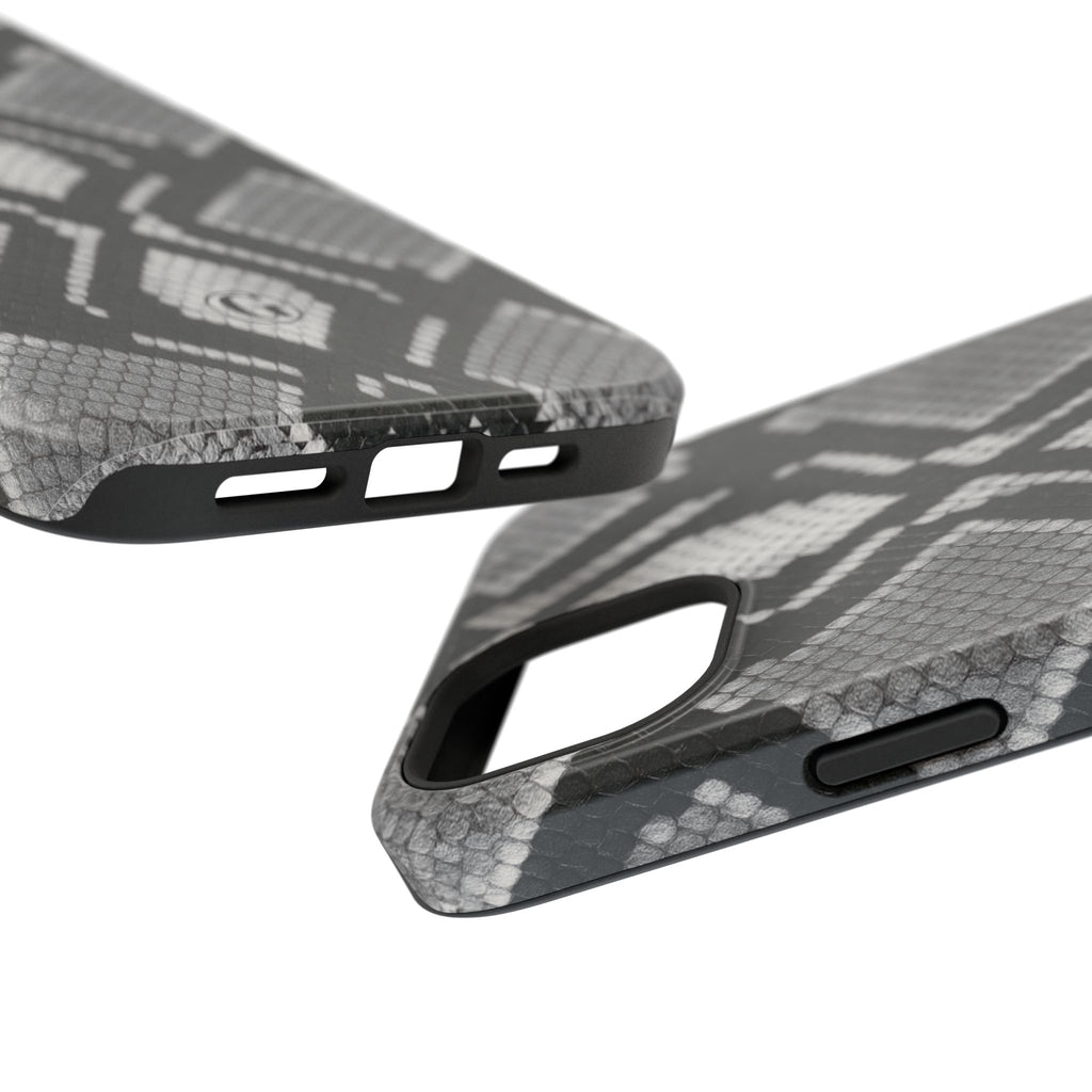 Grey Snakeskin Print Phone Case
