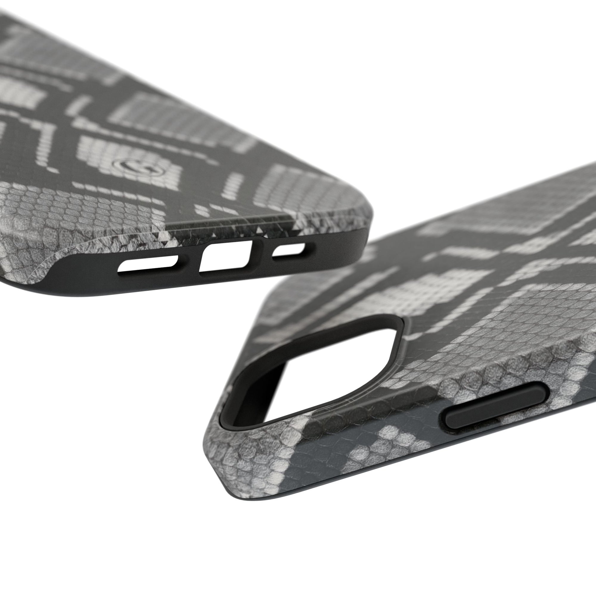 Grey Snakeskin Print Phone Case