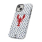 Crawfish on Blue Dots Phone Case