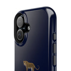 Navy Blue 'Peace of Mind' Panther Phone Case
