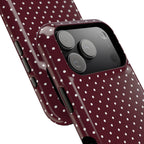 Burgundy Polka Dots Phone Case