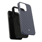 Navy Blue Polka Dots Phone Case