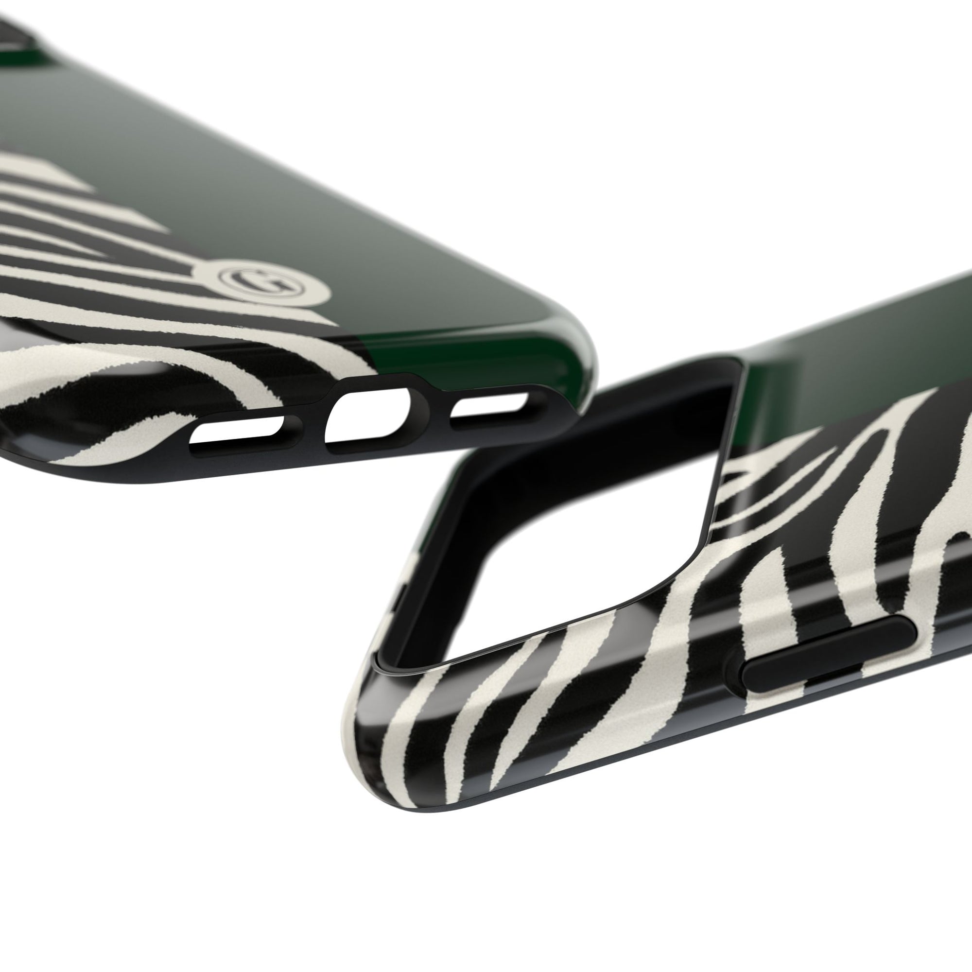 Zebra Print x Emerald Green Phone Case