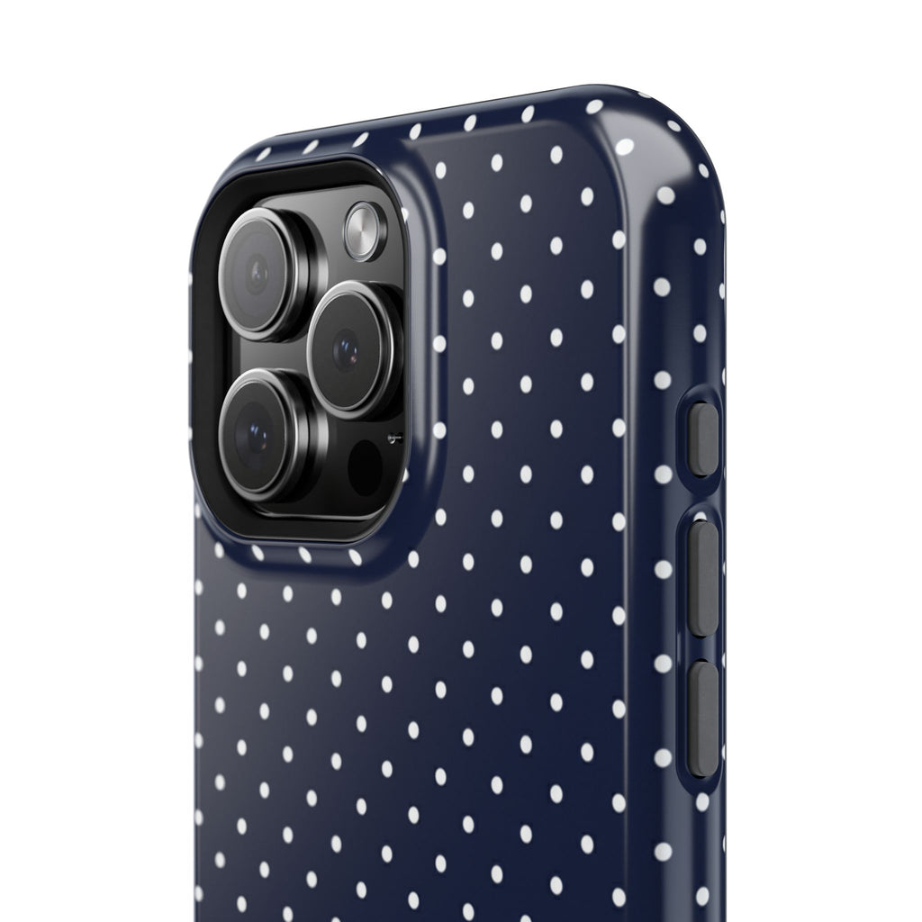 Navy Blue Polka Dots Phone Case