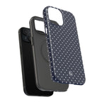Navy Blue Polka Dots Phone Case