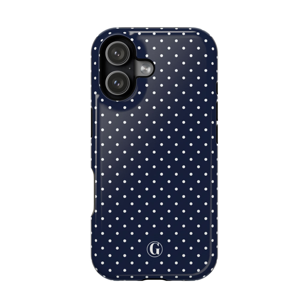 Navy Blue Polka Dots Phone Case