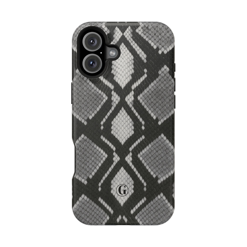 Grey Snakeskin Print Phone Case