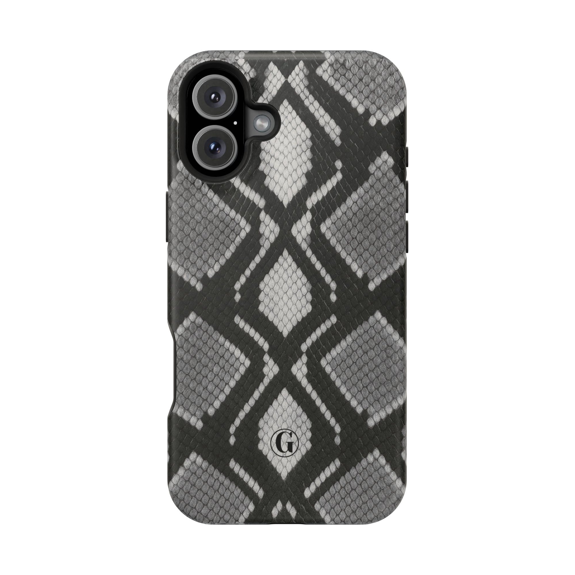Grey Snakeskin Print Phone Case
