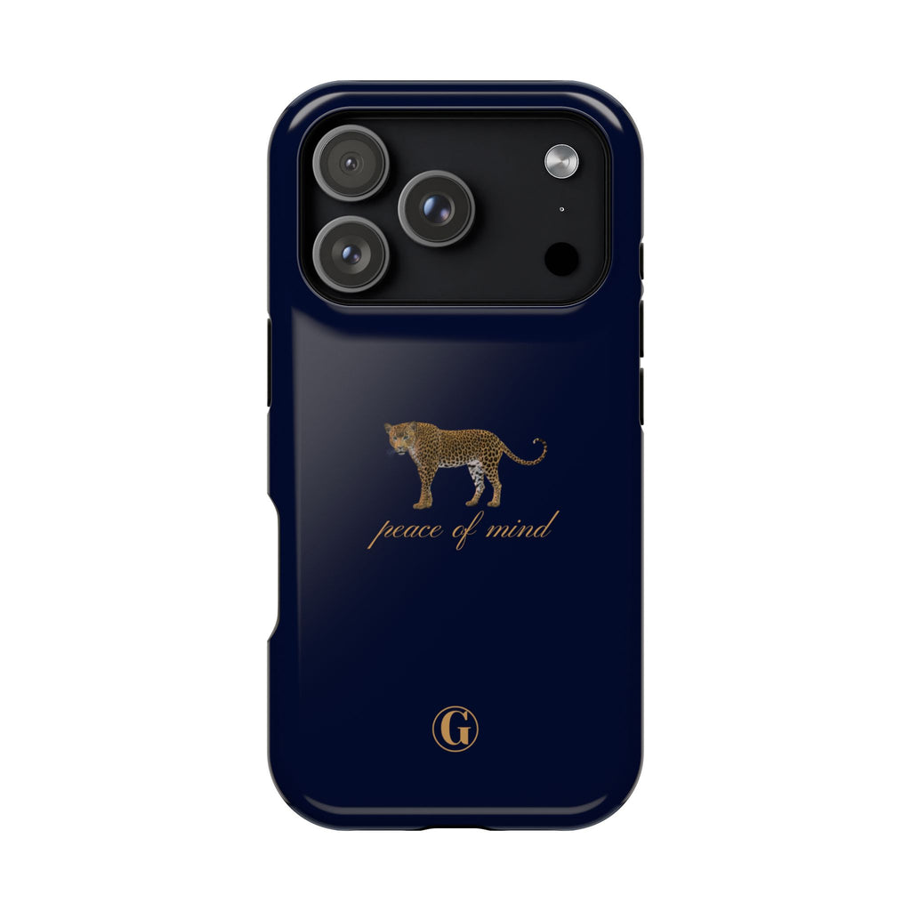 Navy Blue 'Peace of Mind' Panther Phone Case