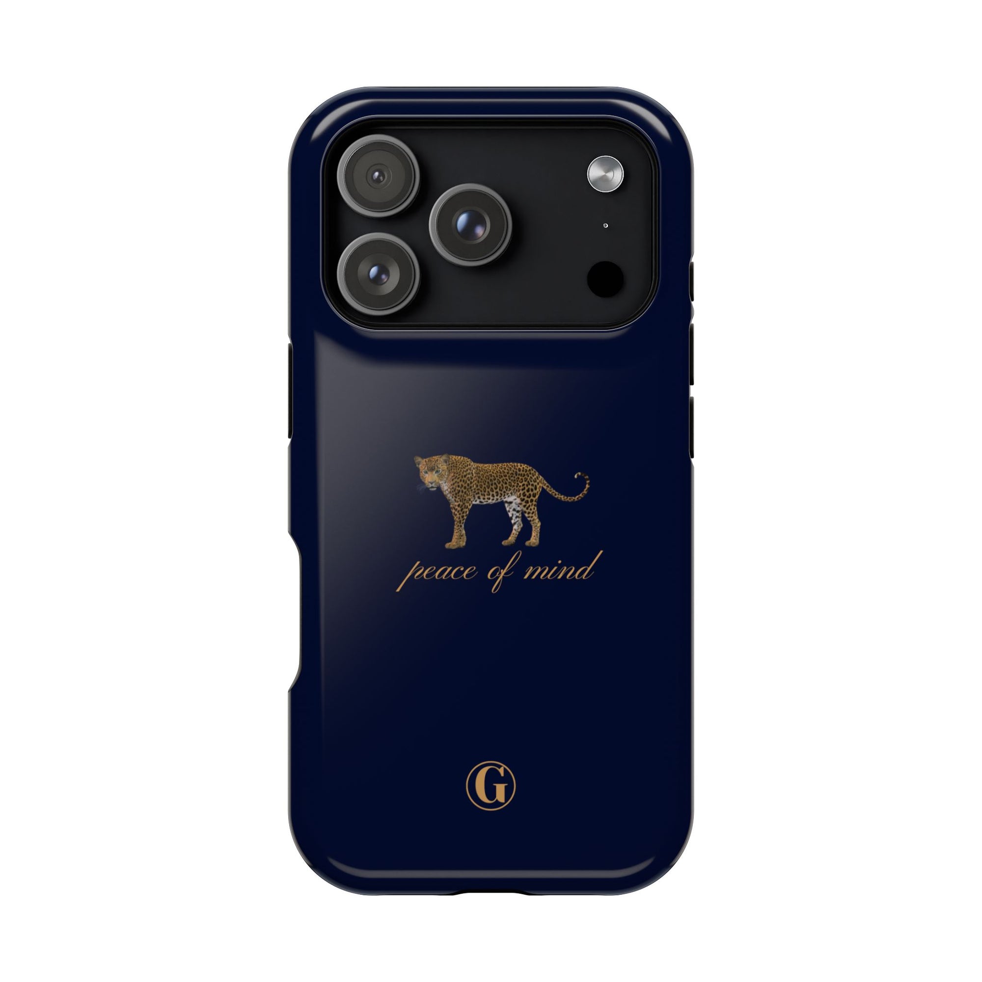 Navy Blue 'Peace of Mind' Panther Phone Case