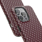 Burgundy Polka Dots Phone Case