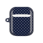 Navy Blue Polka Dot AirPod Case