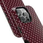 Burgundy Polka Dots Phone Case