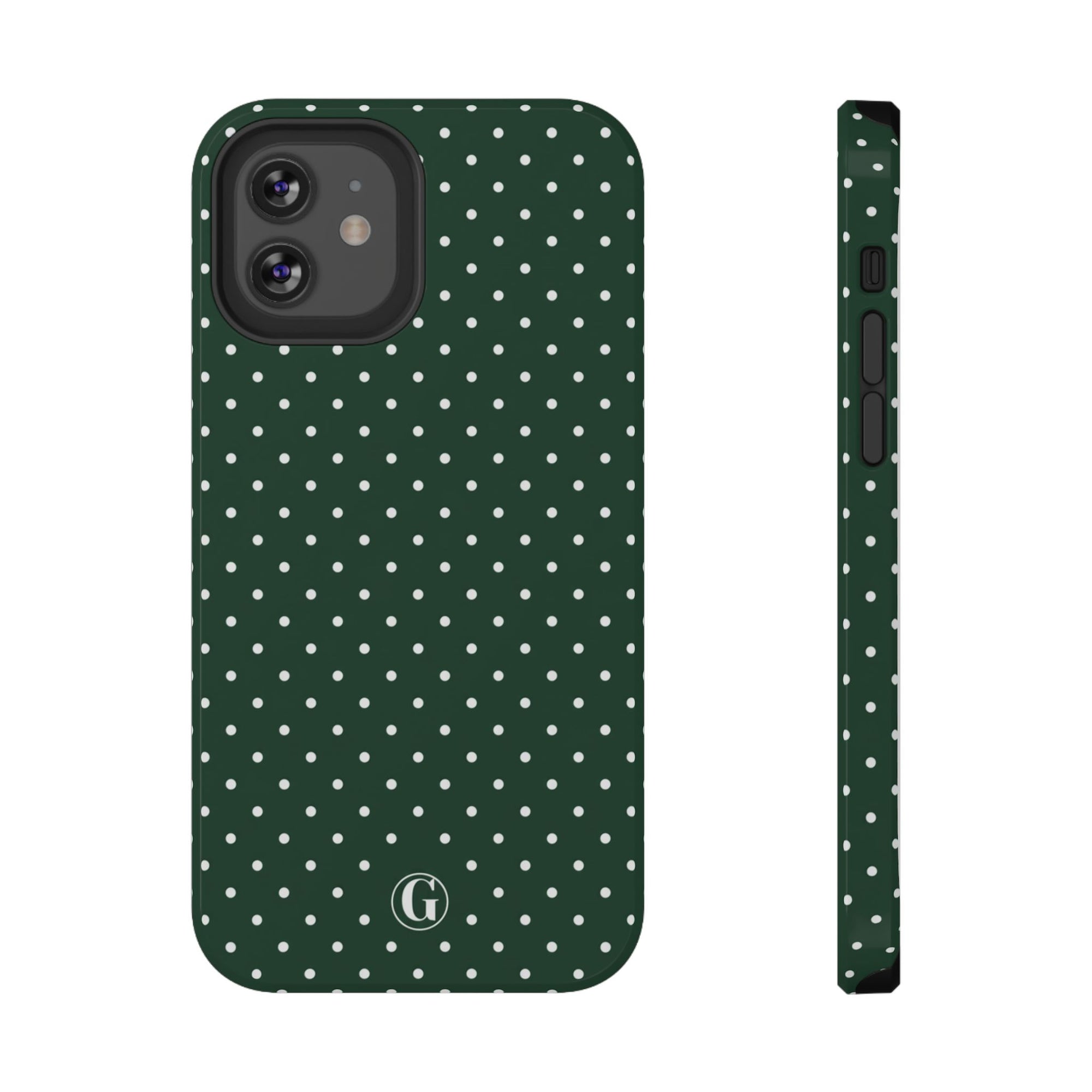 Emerald Green Polka Dots Phone Case