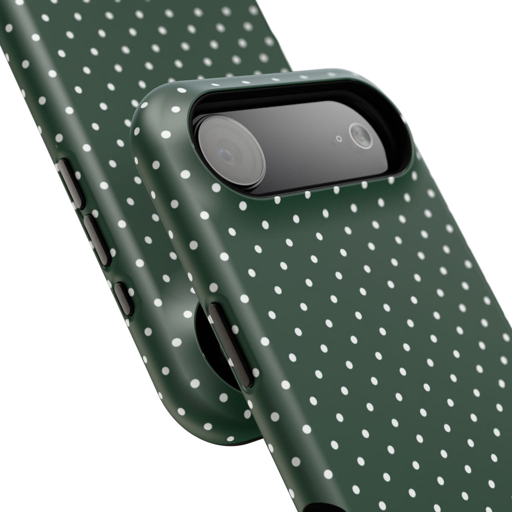 Emerald Green Polka Dots Phone Case