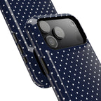 Navy Blue Polka Dots Phone Case